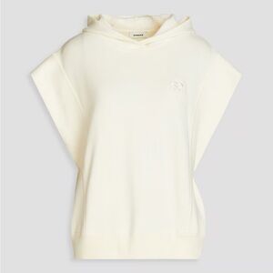 SANDRO Cream Hooded Sleeveless Top